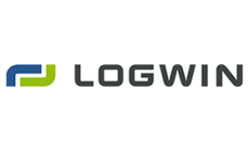 Blau-grün-graues Logo LOGWIN