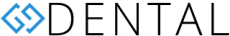 Blau schwarzer Schriftzug DENTAL.