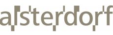 Grauer Schriftzug in Kleinbuchstaben alsterdorf