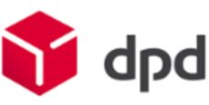 Rotes Paket mit einem grauen Schriftzug dpd.