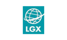 Türkises Logo mit Weltkugel und LGX