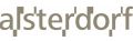 Grauer Schriftzug in Kleinbuchstaben alsterdorf