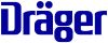 Königsblauer Schriftzug Dräger.