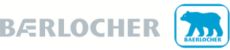 Grauer Schriftzug Baerlocher mit blauem Bären.