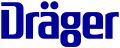 Königsblauer Schriftzug Dräger.