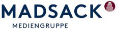 Blauer Schriftzug MADSACK MEDIENGRUPPE
