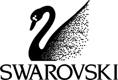 Schwarzer Schwan mit Schriftzug Swarovski